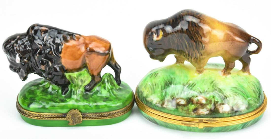 Limited Edition Limoges Porcelain Buffalo Trinkets (1 of 6)