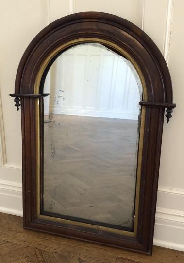 Antique East Lake Arched Wall Mirror with Finials (1 of 4)