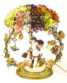 Art Nouveau Table Lamp W French Porcelain Figurine (1 of 9)