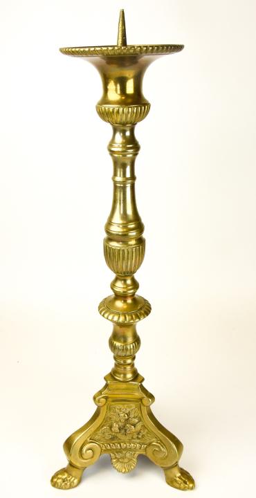 Brass Italian Neoclassical Altar Candlestick (1 of 7)
