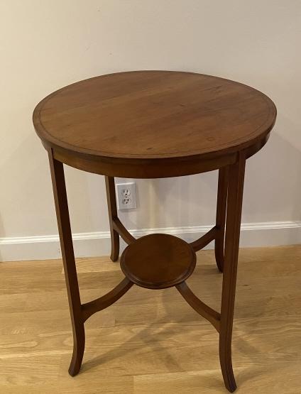 English Regency Style Side Table w Banded Inlay (1 of 4)
