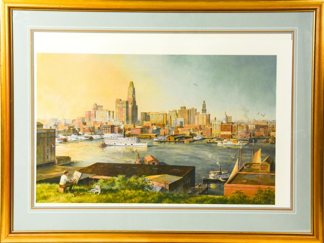 Paul McGehee "Old Baltimore Harbor" Lithograph (1 of 10)