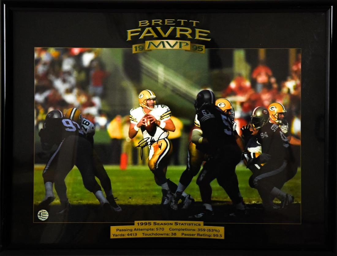 Authentic Autographed Brett Farve MVP Poster (1 of 8)