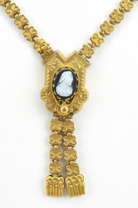 Antique 19th C 10kt Gold Cameo Necklace (1 of 7)