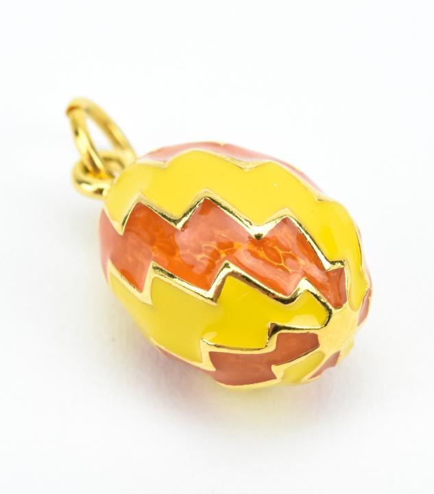 Russian Faberge Style Enamel Decorated Egg Pendant (1 of 5)