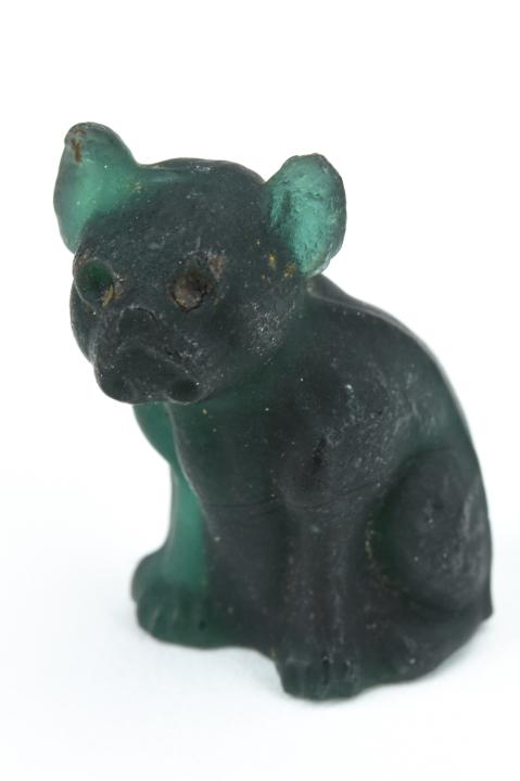 Antique Czech Art Glass Miniature Bull Dog: Antique Czech Art Glass Miniature Bull Dog. Measures 1 inch in height.
