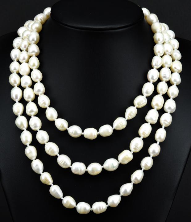 Opera Length High Luster Baroque Pearl Necklace (1 of 7)