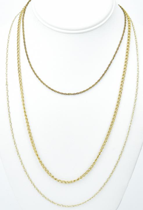 Collection Of 3 Estate Gold-Filled Chains (1 of 6)