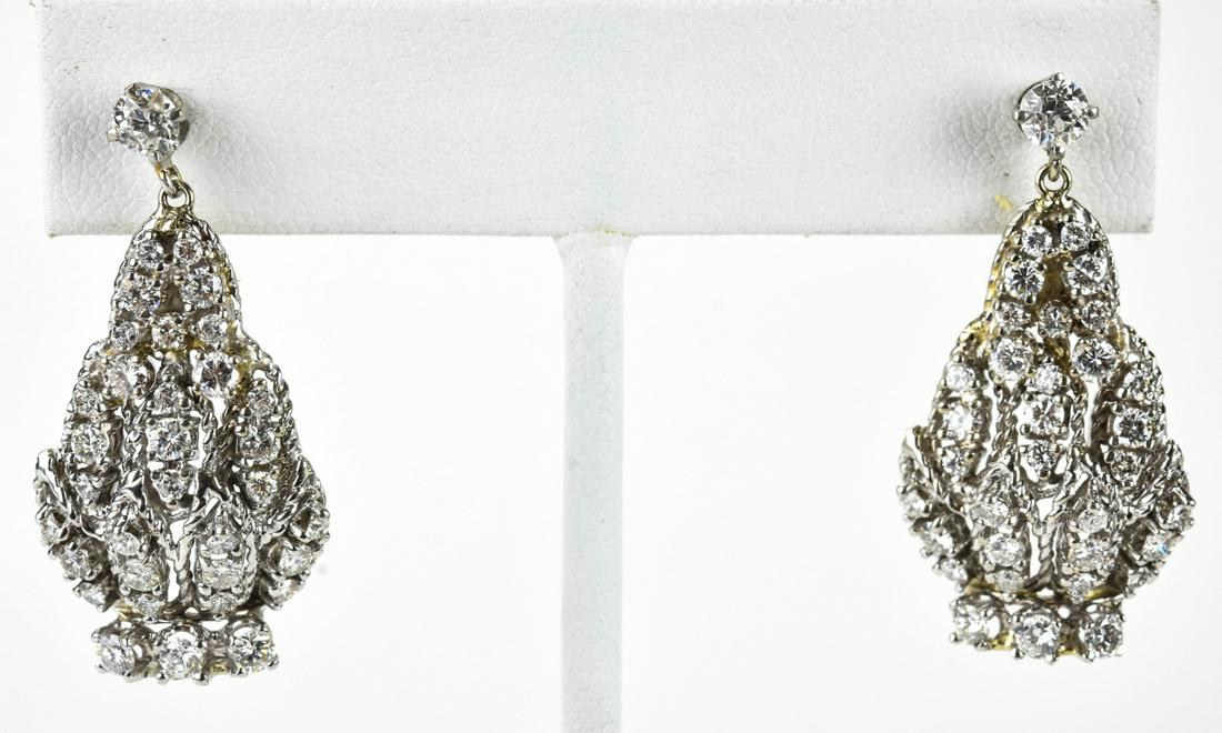 Estate 2 Carat Diamond 14kt White Gold Earrings (1 of 5)