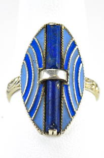 Vintage Theodor Fahrner Sterling & Enamel Ring: Vintage Theodor Fahrner Sterling & Enamel Ring. Hallmarked. Can be resized.