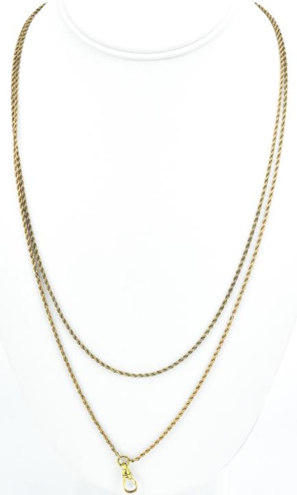 Antique 19th C Necklace Chain w Dog Clip Clasp (1 of 8)