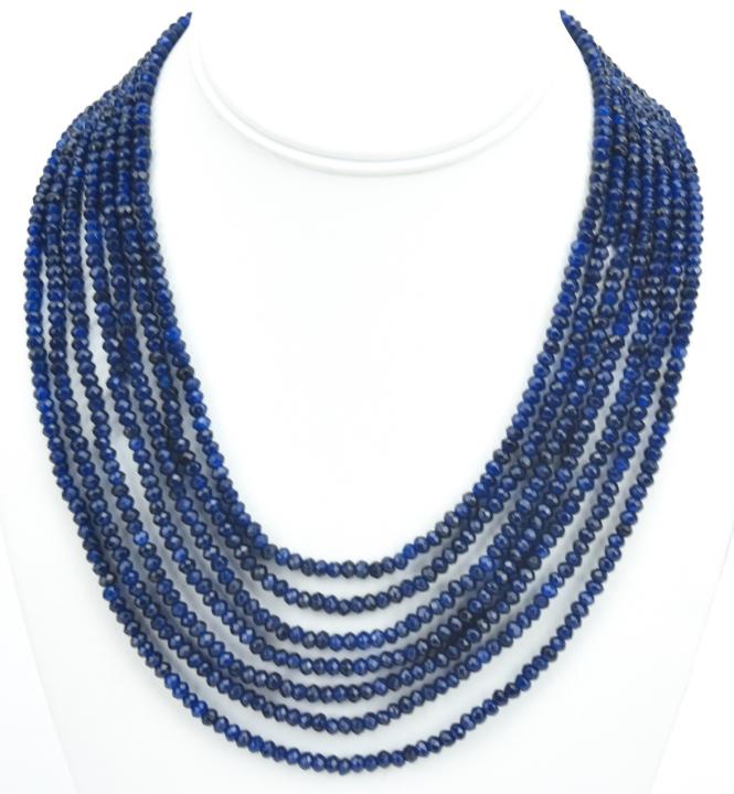 Multi Strand 425 Carat Blue Sapphire Necklace (1 of 6)