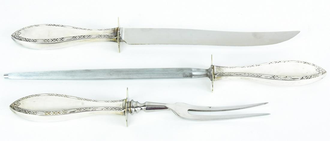 Three Piece Sterling Silver Carving Set by Web (1 of 9)