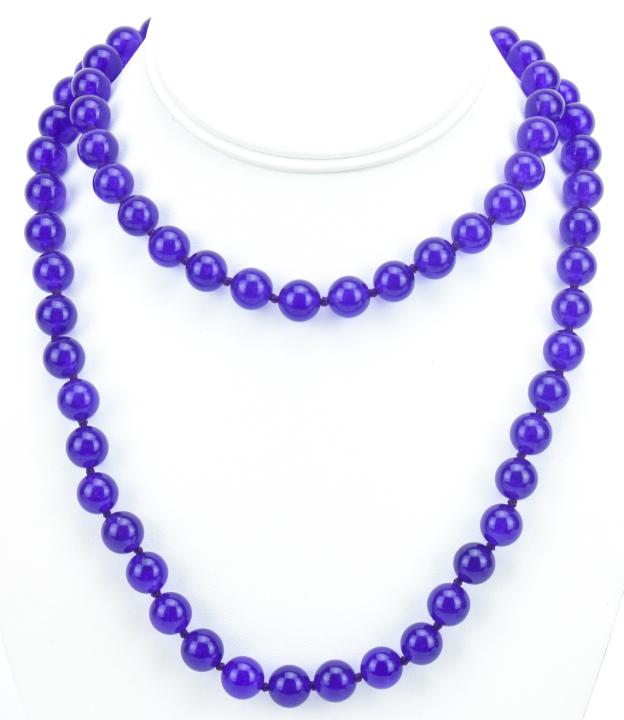 Opera Length Necklace Strand w Amethyst Beads (1 of 6)