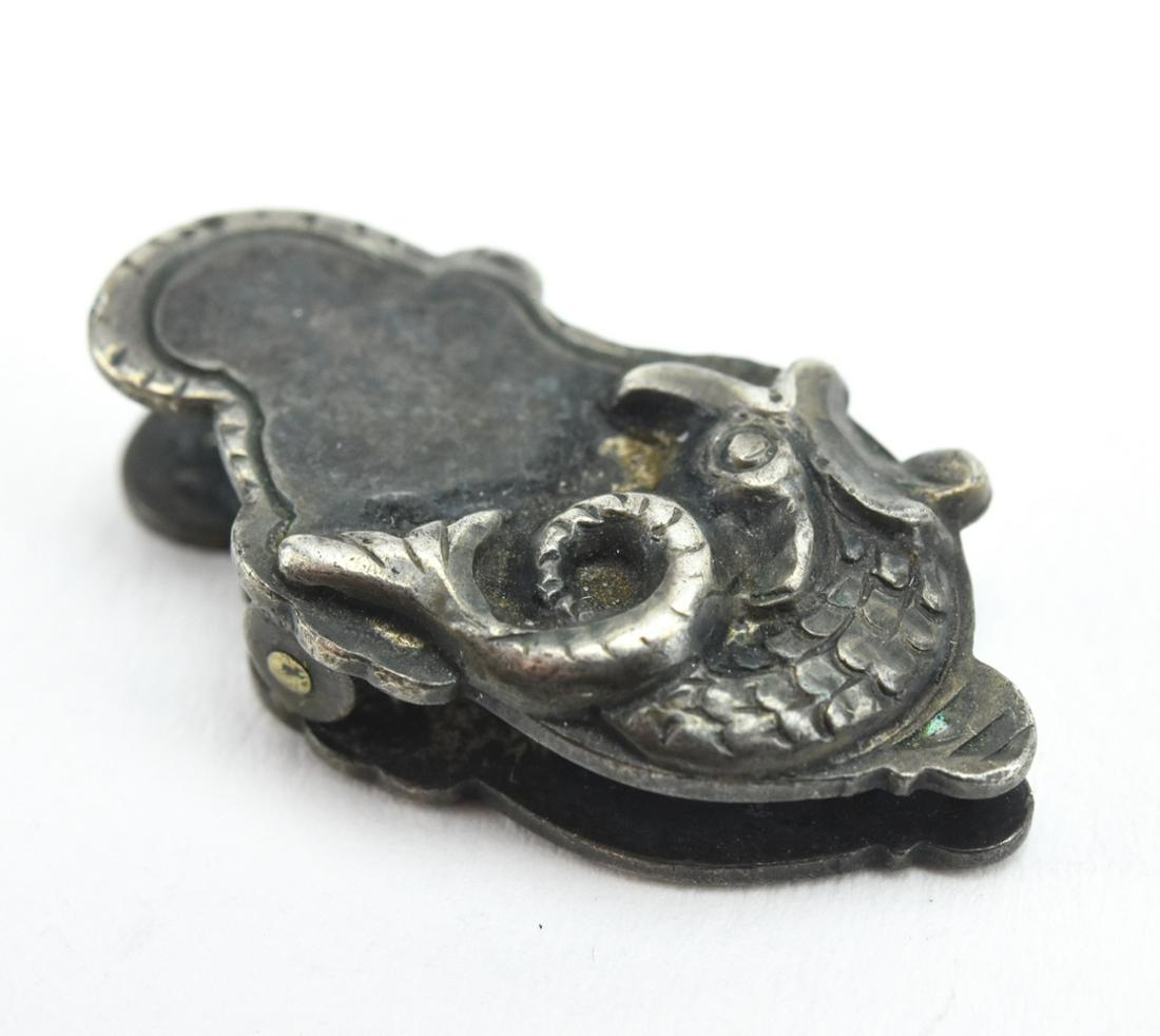 Antique Sterling Silver Sea Serpent Lingerie Clip (1 of 5)