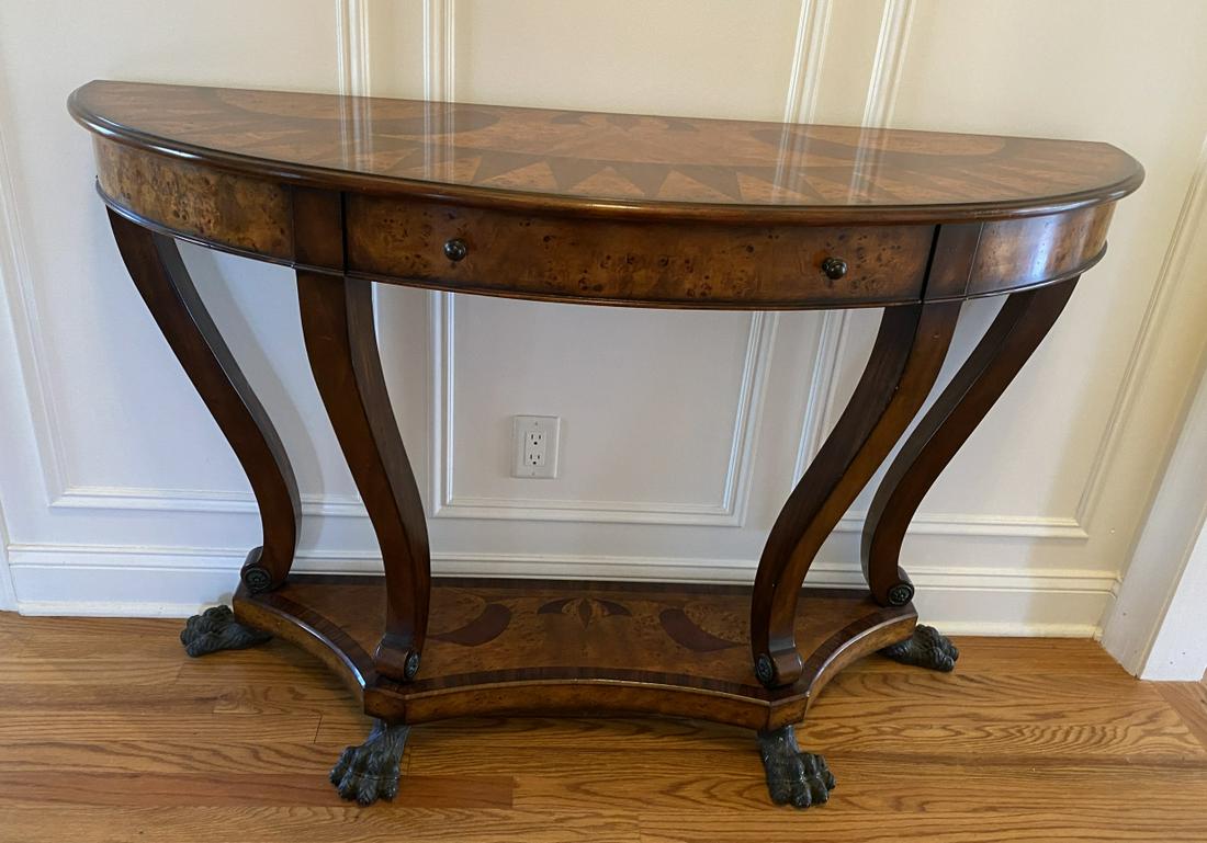 Theodore Alexander Chippendale Marquetry Demilune (1 of 10)