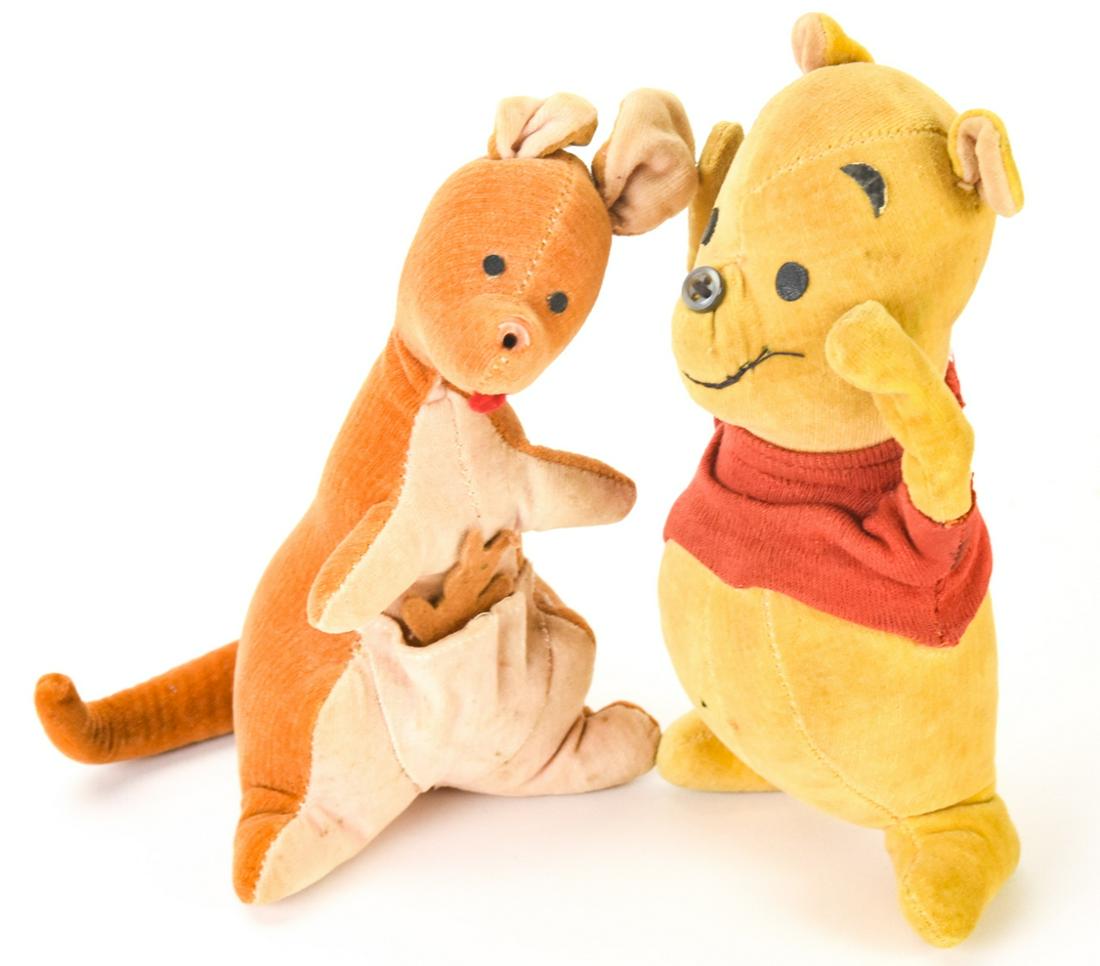 Antique Winnie the Pooh, Kanga & Roo Stuffed Dolls (1 of 9)