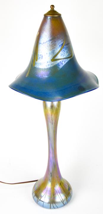 Stephen Fellerman Art Deco Art Glass Lamp & Shade (1 of 8)