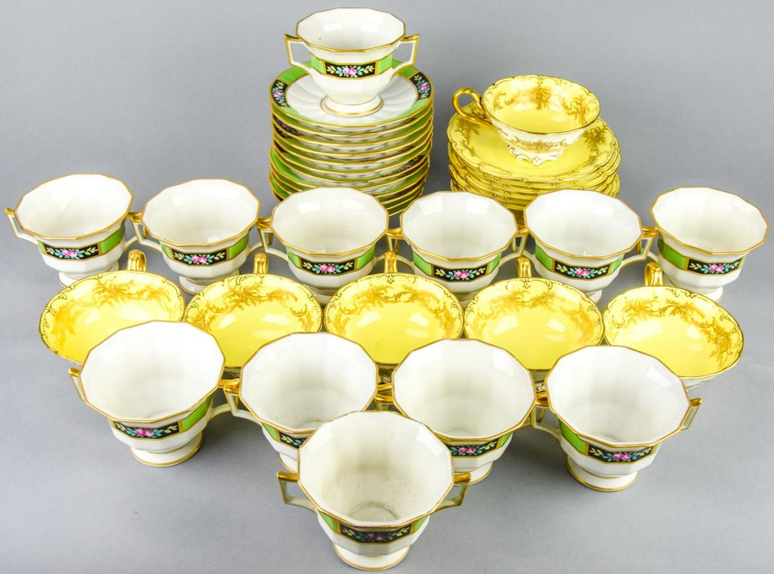 Antique Cauldon & Wallendorfer Teacups & Saucers (1 of 7)