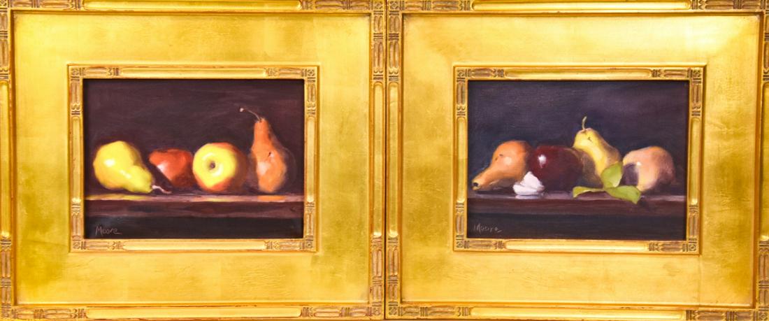 Pair Wright Moore Fruit Still Life Oil / Canvas (1 of 8)