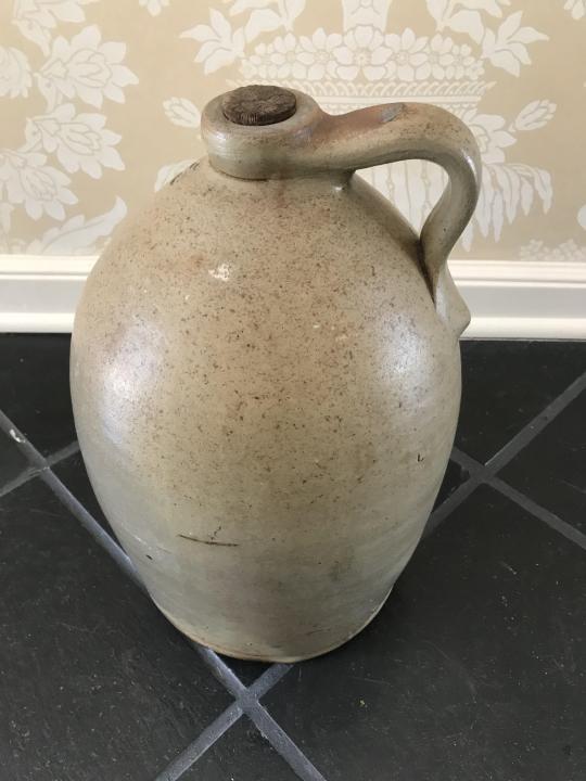 Antique 19th C American Stoneware Crock Jug (1 of 2)