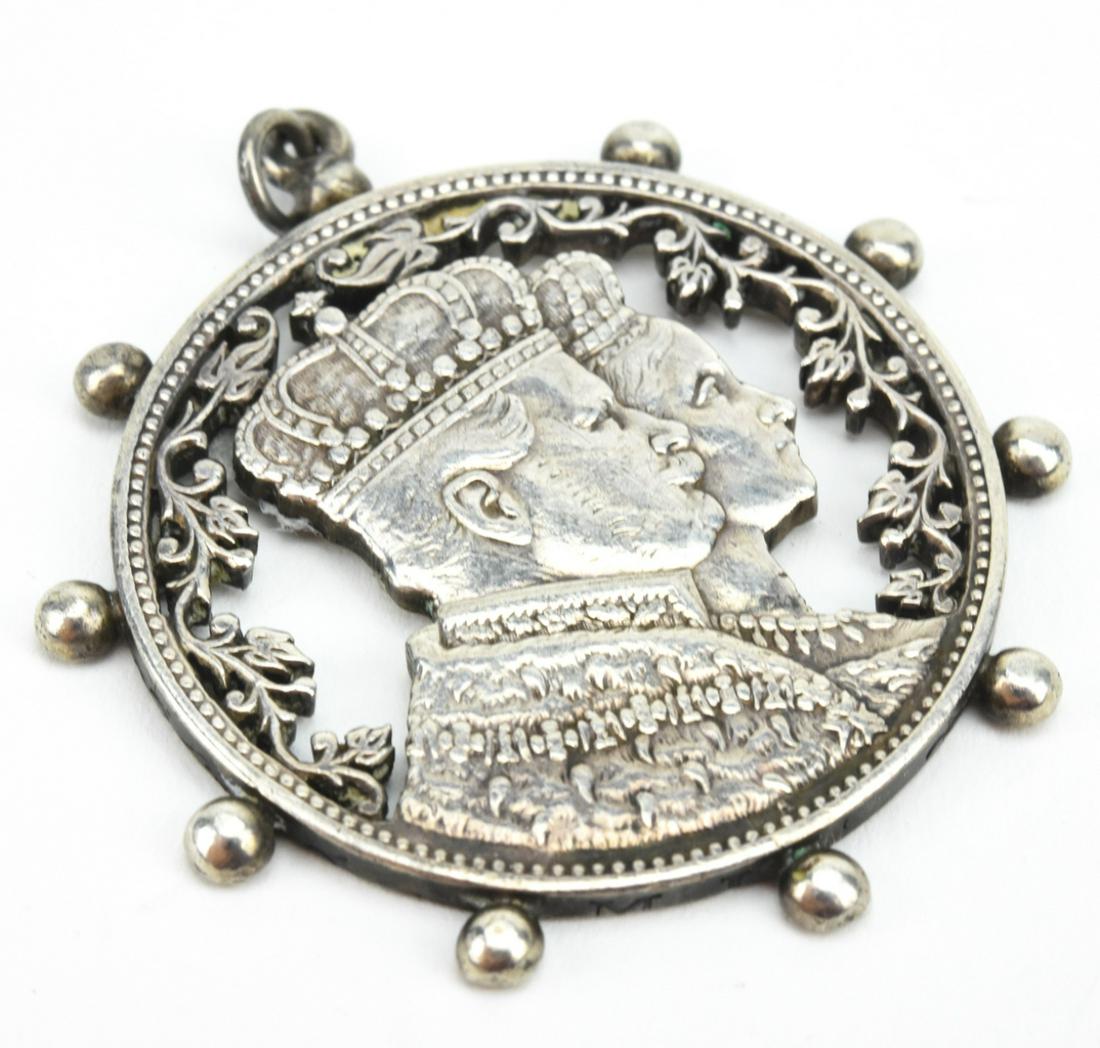 C 1861 Antique Sterling Prussian Coin Pendant (1 of 6)