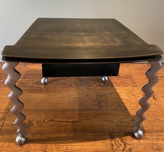 Modernist Artisan Made Metal Swivel Top TV Stand (1 of 6)