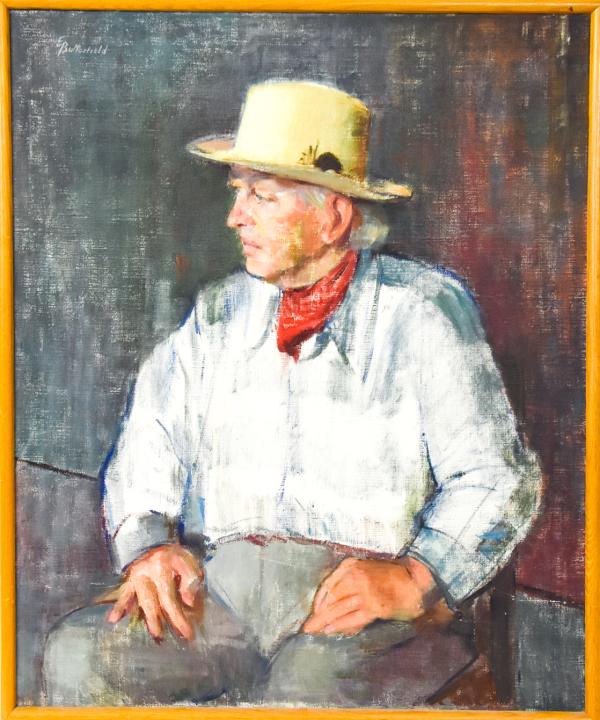 Butterfield Mid Century Portrait Painting Old Man (1 of 8)