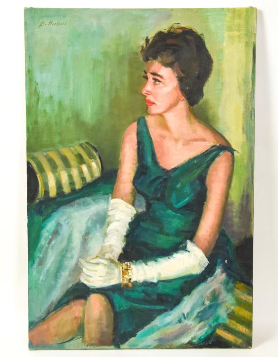 Butterfield Mid 20th C. Oil Portrait Young Woman (1 of 9)
