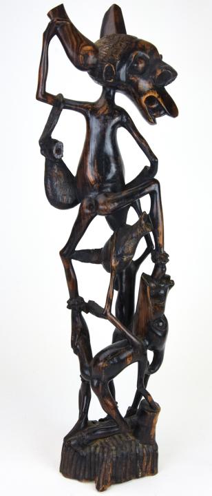 African Carved Ebony Abstract Figural Sculpture (1 of 8)