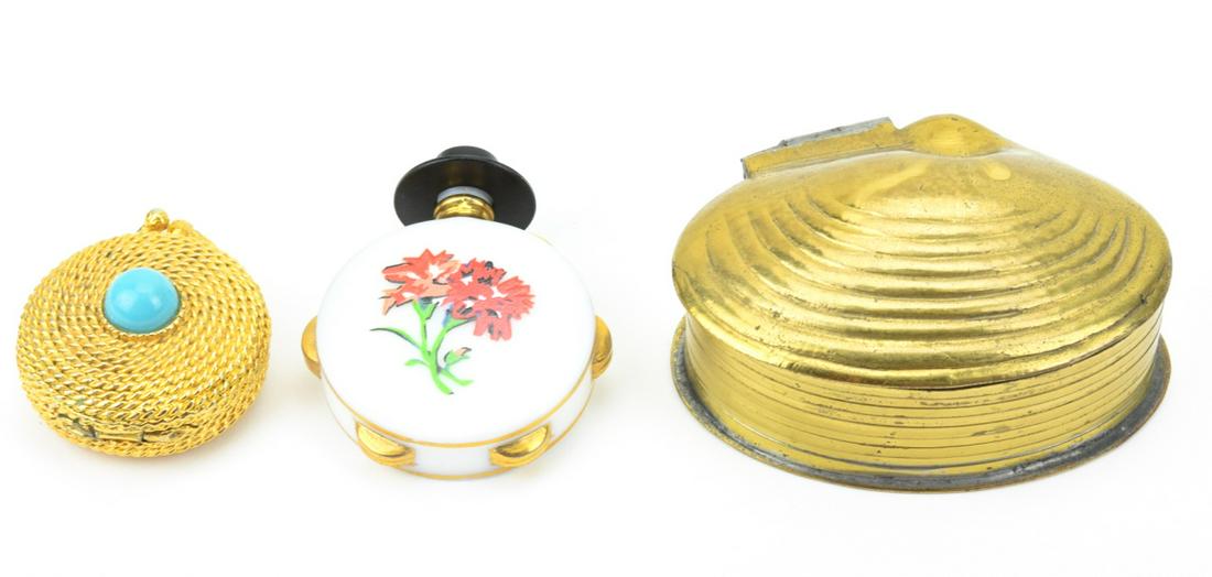 Clam Motif Jewelry Box, Perfume Bottle & Gilt Box (1 of 8)