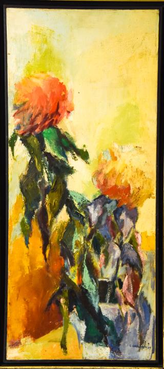 Vivian Browne Oil / Canvas Abstract Composition (1 of 7)