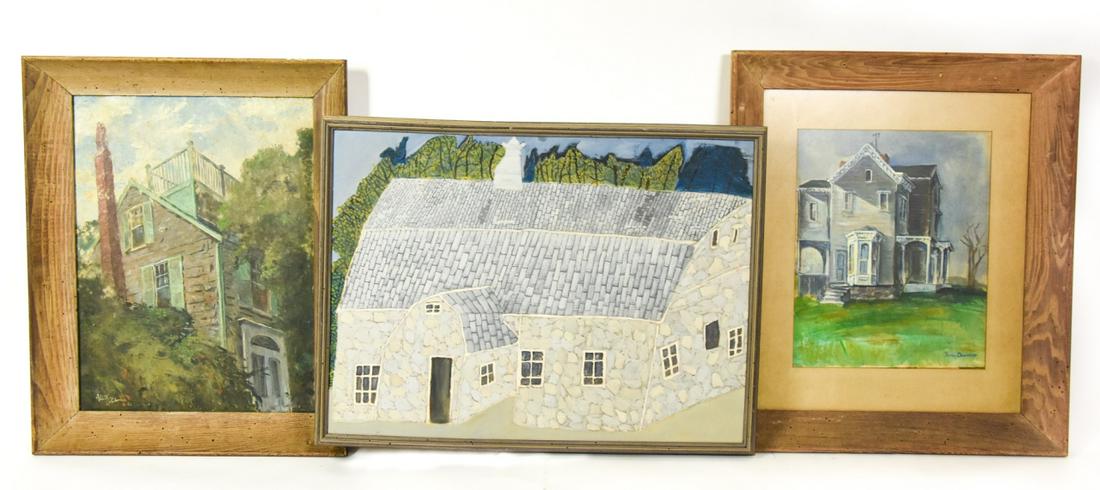 Set Rustic Early 20th C. Homestead Paintings (1 of 9)