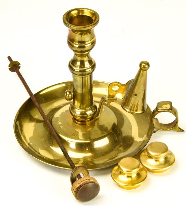 Antique Continental Brass Candlestick Holder (1 of 7)