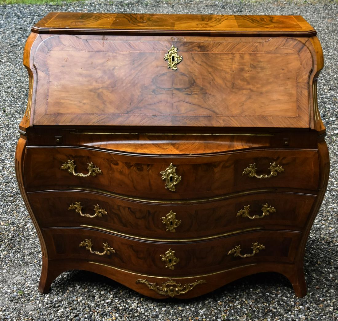 Antique 18th C Austrian Rococo Bombe Secretary (1 of 9)