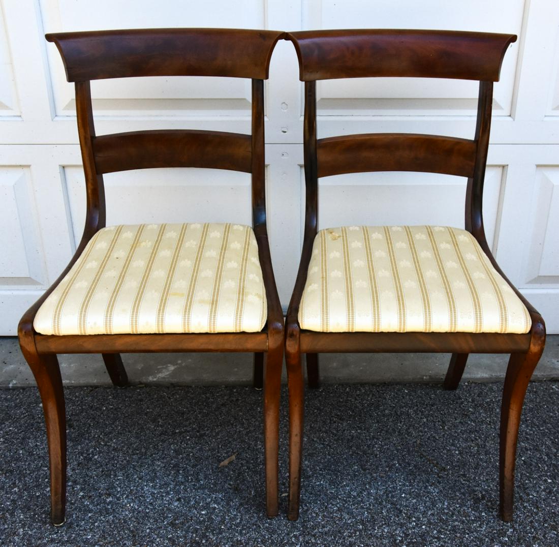 Pair Antique 19th C English Georgian Side Chairs (1 of 6)