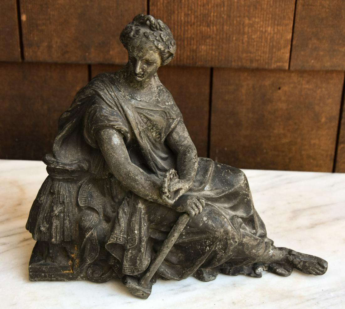 Antique 19th C Greco Roman Style Spelter Statue (1 of 5)