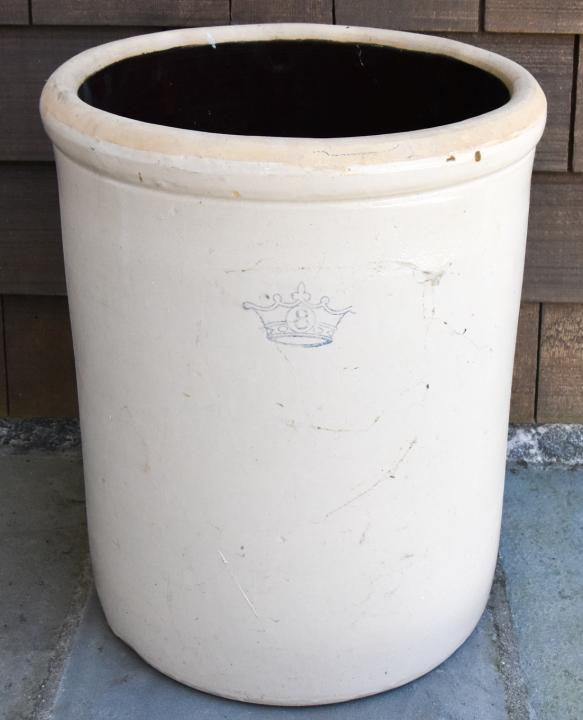Antique C 1900 Large Stoneware Crock (1 of 5)