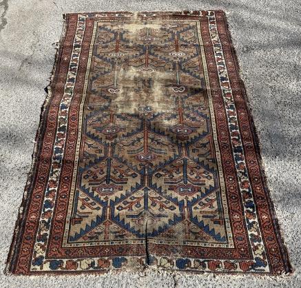 Antique Turkish Hand Knotted Wool Throw Rug (1 of 4)