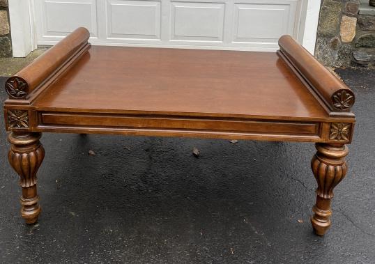 French Provincial Carved Bench Side Table (1 of 7)