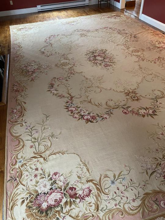 French Aubusson Tapestry Floral Carpet (1 of 8)