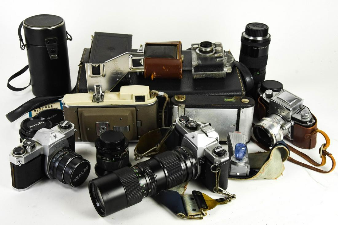 Lot Antique Vintage Cameras Including Kodak Premo (1 of 10)