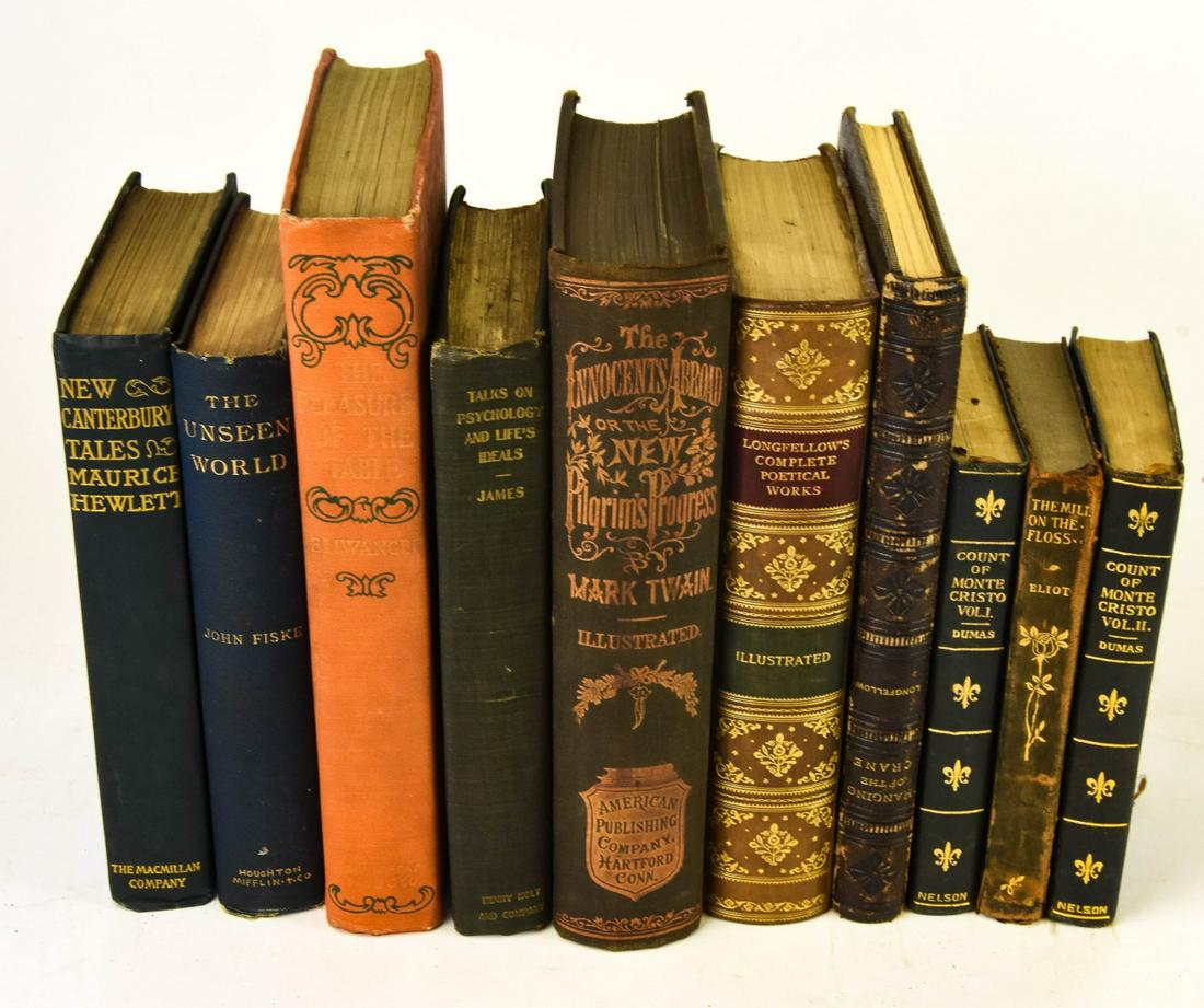 Lot 9 Assorted Antique Books Including Mark Twain (1 of 9)