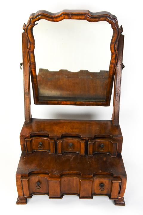 Antique Carved Dresser Top Vanity Shaving Mirror (1 of 9)