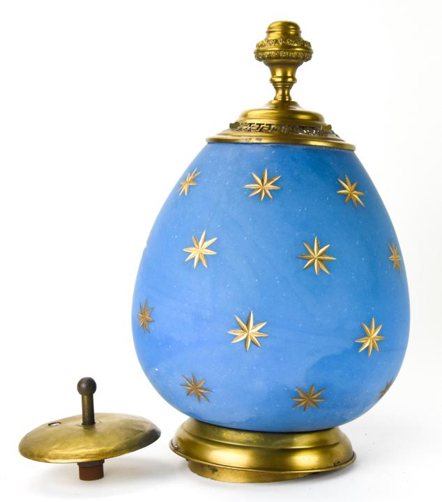 Art Deco Brass & Cut Satin Glass Pendant Light (1 of 8)