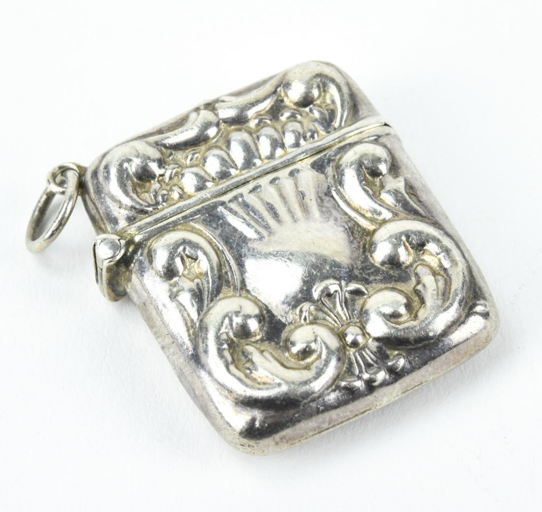 Antique Repousse Sterling Silver Locket Pendant (1 of 6)
