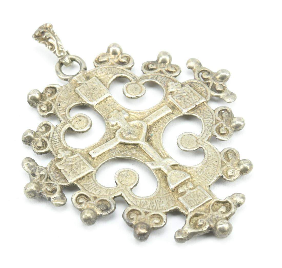 Large Antique Italian Peruzzi 800 Silver Pendant (1 of 6)