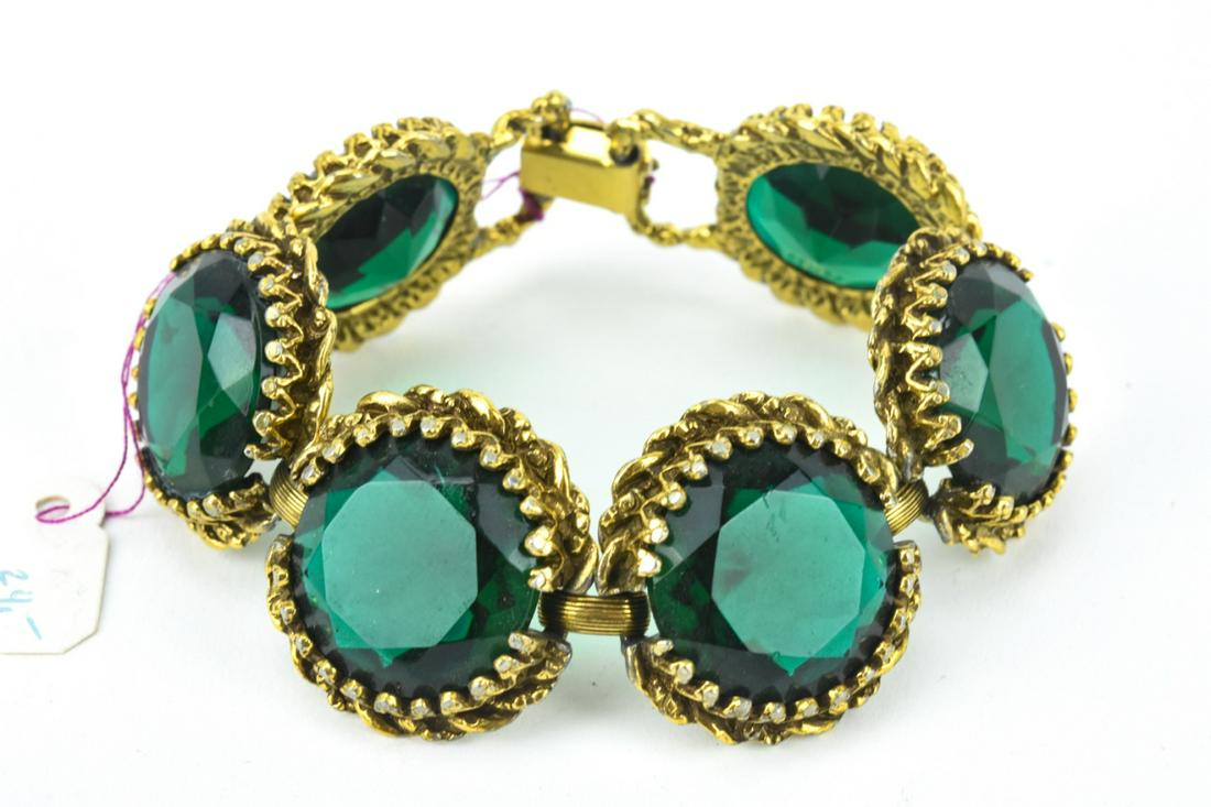 Vintage Amethyst Crystal Panel Bracelet (1 of 5)