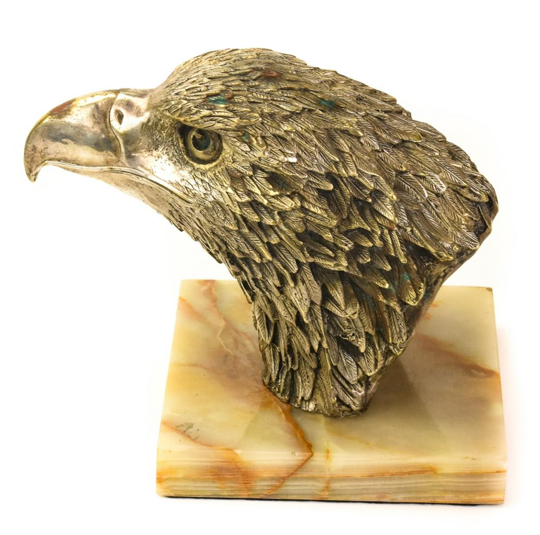 WWII German Cast Bust of Eagle Marble Base (1 of 8)