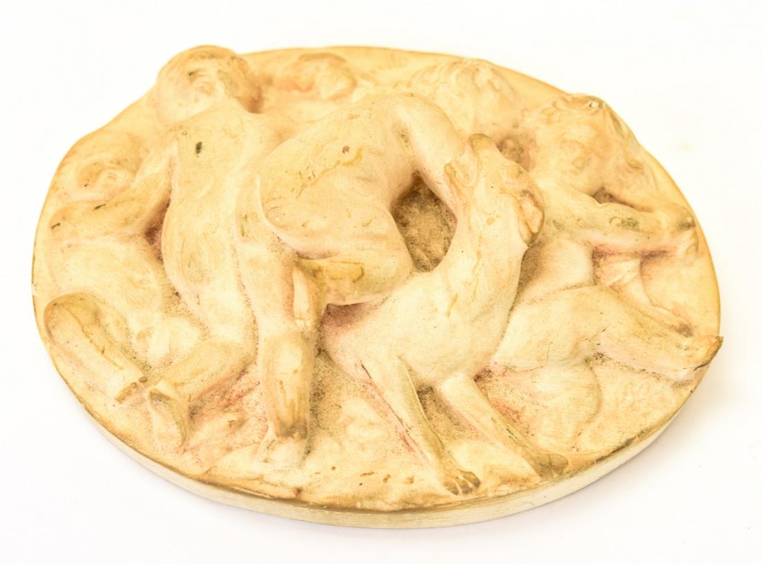 Antique Bas Relief Grand Tour Plaster Medallion (1 of 7)